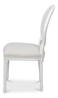 Hugo White Oval Side Chair (Set of 2) - Ornate Home