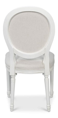 Hugo White Oval Side Chair (Set of 2) - Ornate Home