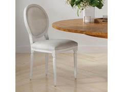 Hugo White Oval Side Chair (Set of 2) - Ornate Home