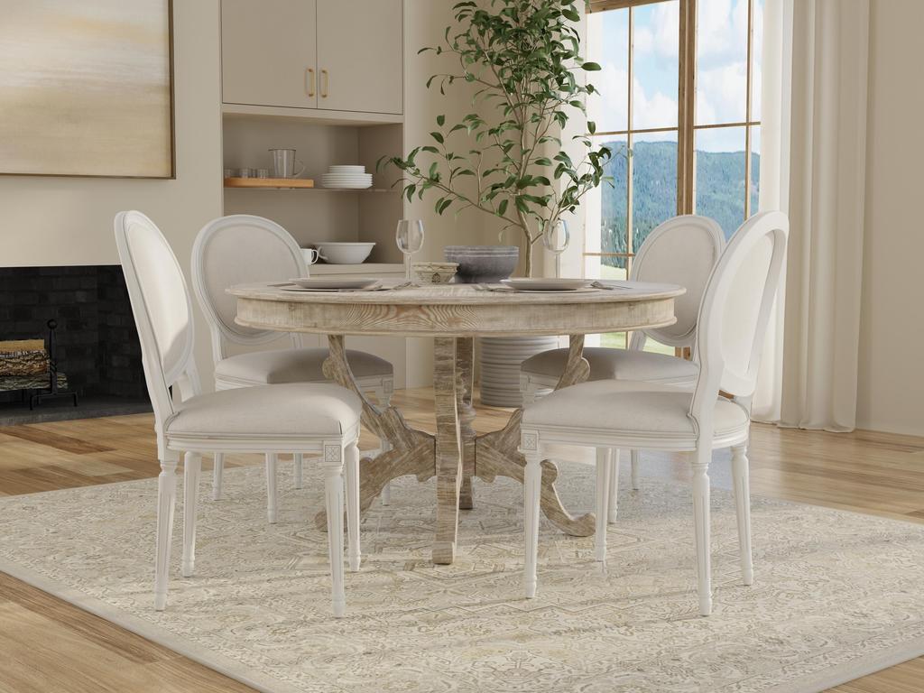 Hugo White Oval Side Chair (Set of 2) - Ornate Home