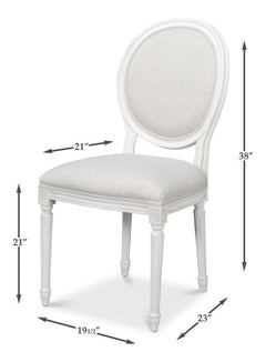Hugo White Oval Side Chair (Set of 2) - Ornate Home