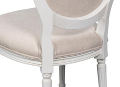 Hugo White Oval Side Chair (Set of 2) - Ornate Home
