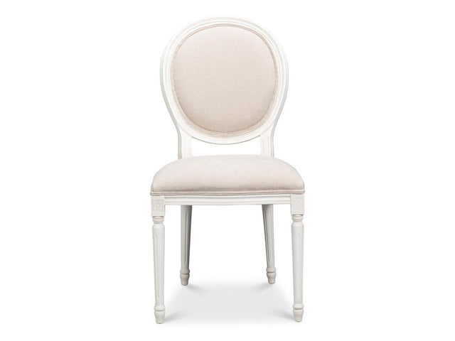 Hugo White Oval Side Chair (Set of 2) - Ornate Home