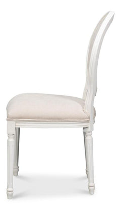 Hugo White Oval Side Chair (Set of 2) - Ornate Home