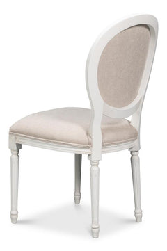 Hugo White Oval Side Chair (Set of 2) - Ornate Home
