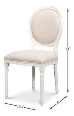Hugo White Oval Side Chair (Set of 2) - Ornate Home
