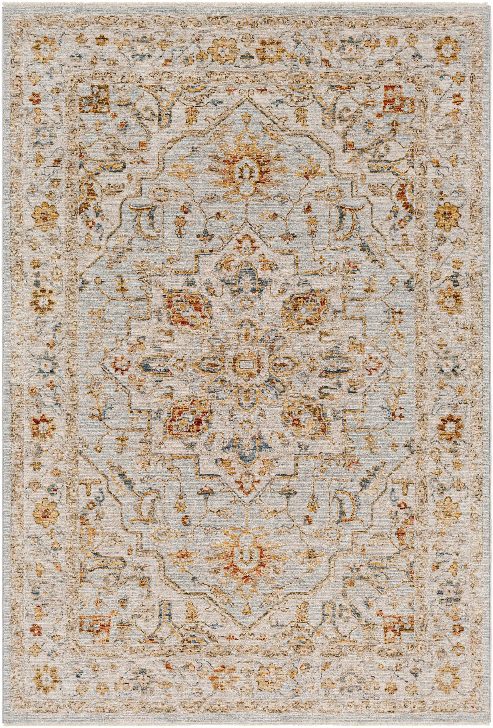 Huguley Floral Cream Luxe Rug - Ornate Home