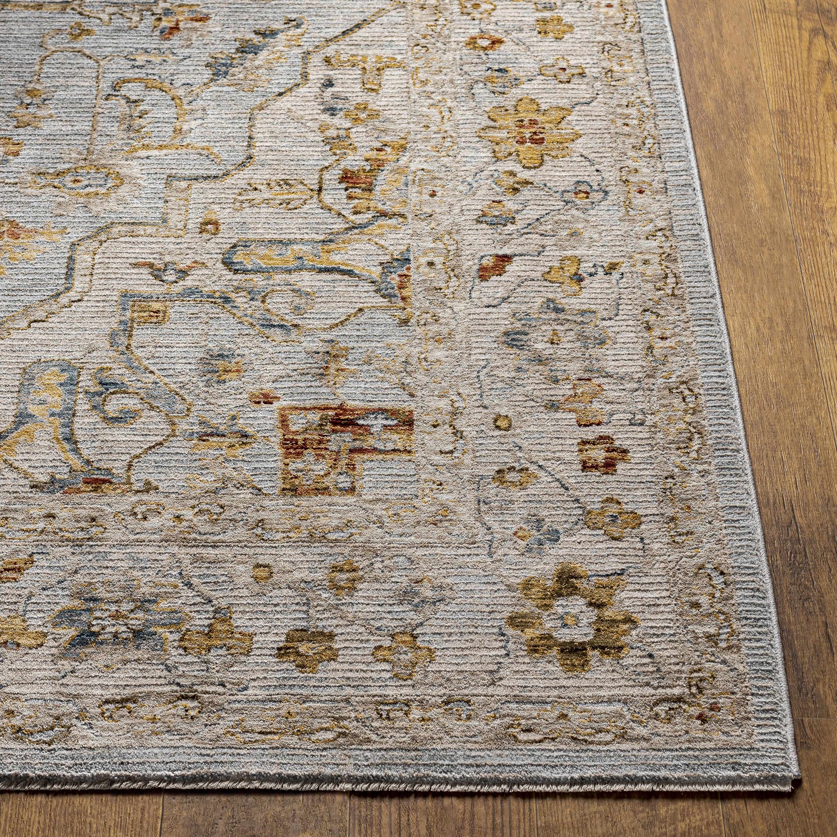 Huguley Floral Cream Luxe Rug - Ornate Home