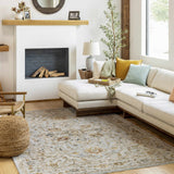 Huguley Floral Cream Luxe Rug - Ornate Home