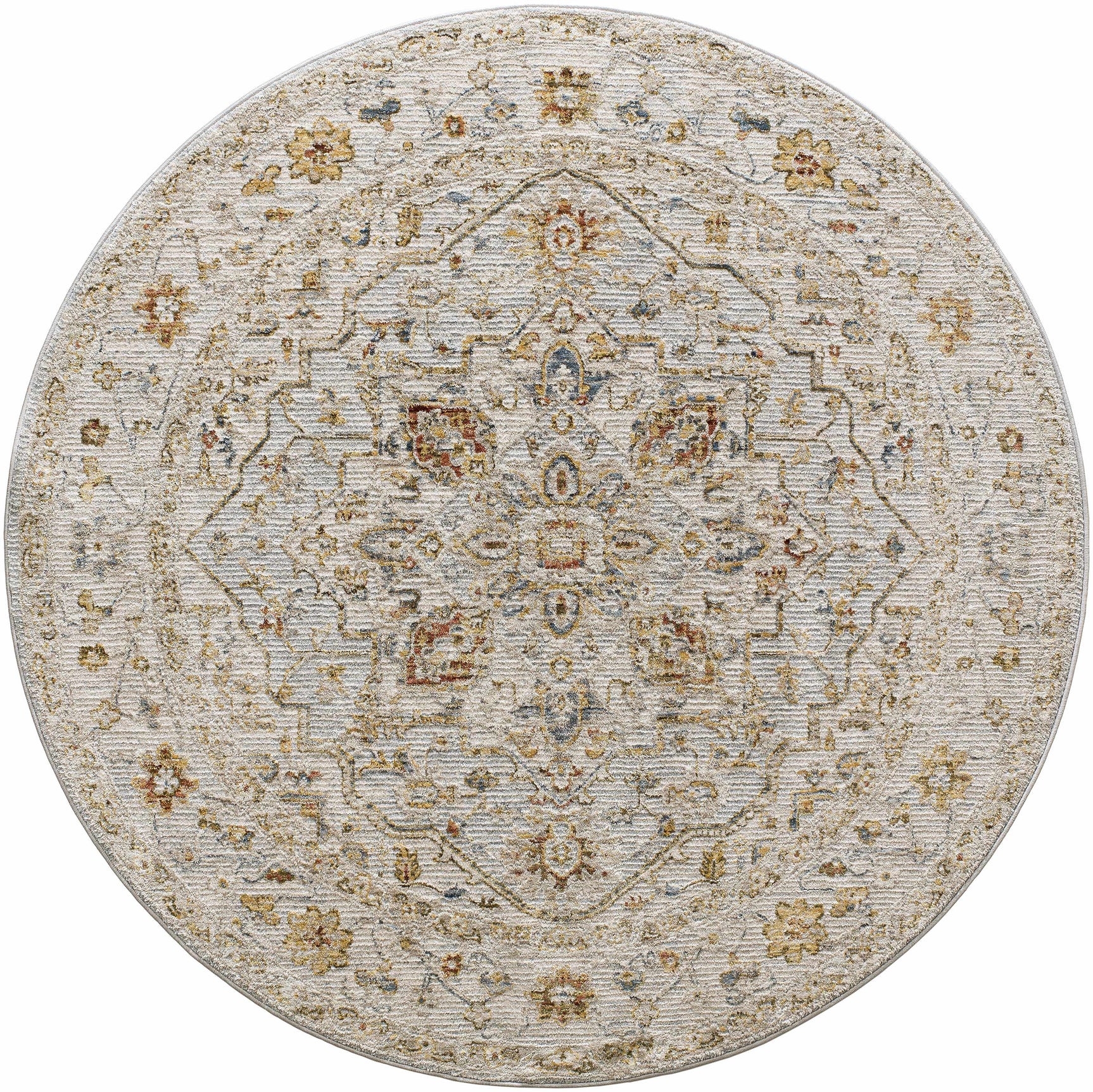 Huguley Floral Cream Luxe Rug - Ornate Home