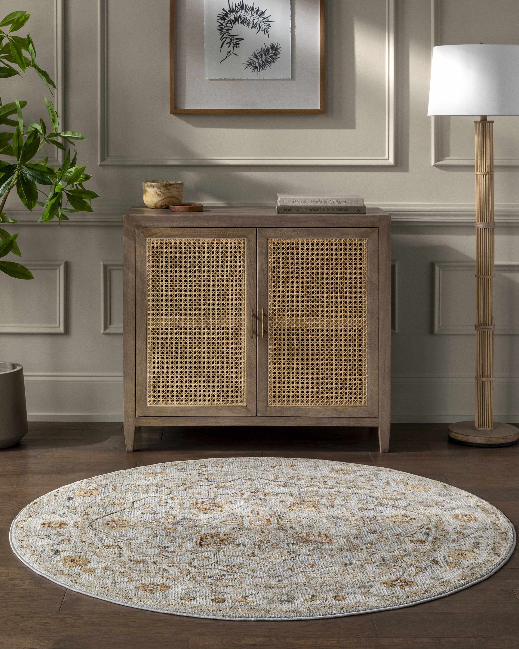 Huguley Floral Cream Luxe Rug - Ornate Home