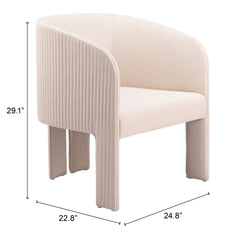 Hull Beige Accent Chair - Ornate Home