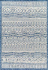 Humla Blue Aztec Outdoor Area Rug - Clearance - Ornate Home