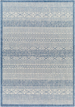 Humla Blue Aztec Outdoor Area Rug - Clearance - Ornate Home