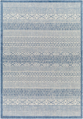 Humla Blue Aztec Outdoor Area Rug - Clearance - Ornate Home