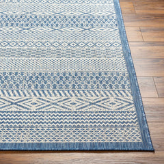 Humla Blue Aztec Outdoor Area Rug - Clearance - Ornate Home