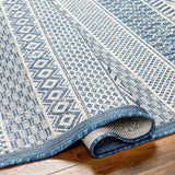 Humla Blue Aztec Outdoor Area Rug - Clearance - Ornate Home