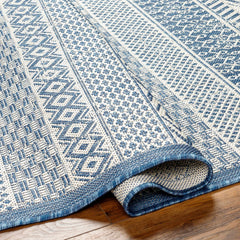 Humla Blue Aztec Outdoor Area Rug - Clearance - Ornate Home