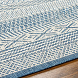 Humla Blue Aztec Outdoor Area Rug - Clearance - Ornate Home