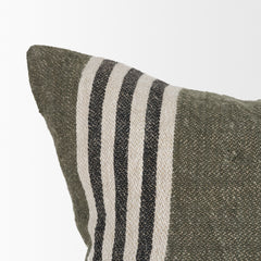 Hunter Oatmeal/Green 20x20 Square Decorative Pillow Cover