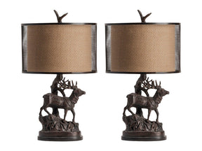 Hunters Walk Bronze Table Lamp (Set of 2) - Ornate Home