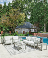 Hurley Park Gray Outdoor Sofa, 2 Lounge Chairs and Coffee Table - Ornate Home