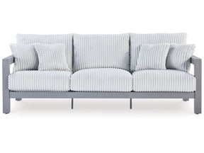 Hurley Park Gray Outdoor Sofa with Cushion - Ornate Home