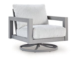Hurley Park Gray Outdoor Swivel Chair w/Cushion - Ornate Home