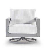 Hurley Park Gray Outdoor Swivel Chair w/Cushion - Ornate Home