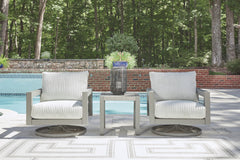 Hurley Park Gray Outdoor Sofa, 2 Lounge Chairs and Coffee Table - Ornate Home