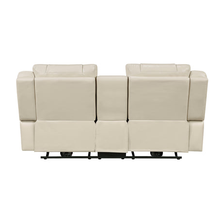 Huron Beige Power Double Reclining Loveseat - Ornate Home