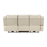 Huron Beige Power Double Reclining Sofa - Ornate Home