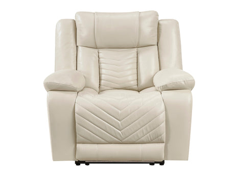 Huron Beige Power Reclining Chair - Ornate Home
