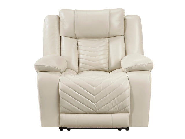 Huron Beige Power Reclining Chair - Ornate Home