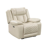 Huron Beige Power Reclining Chair - Ornate Home