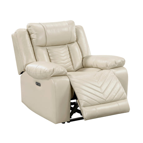 Huron Beige Power Reclining Chair - Ornate Home