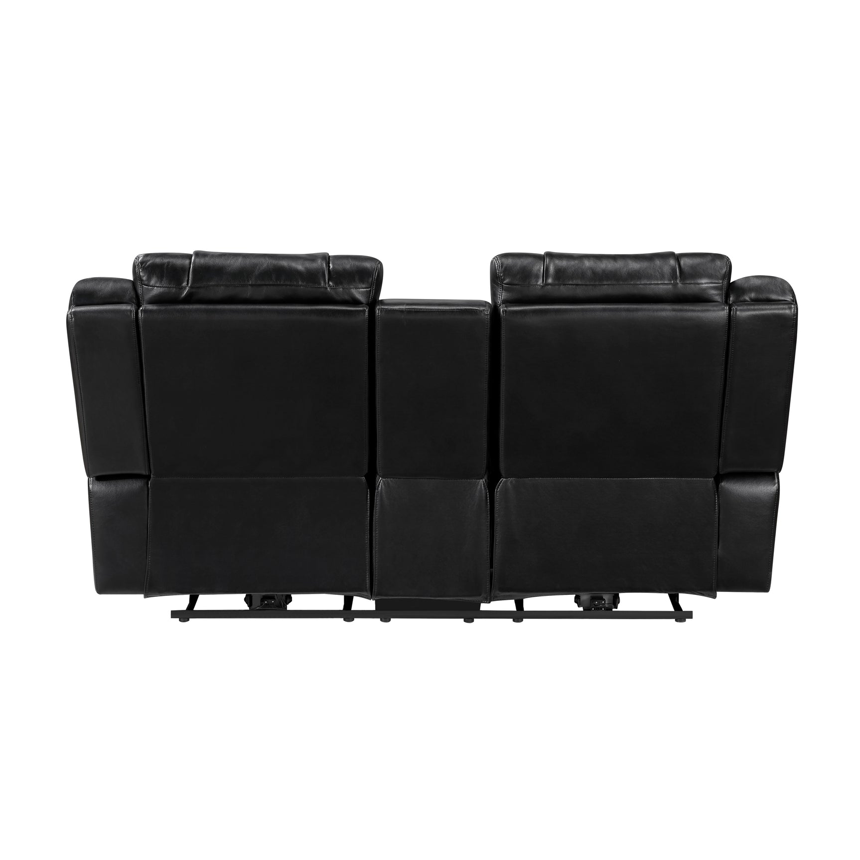 Huron Black Power Double Reclining Loveseat - Ornate Home