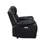 Huron Black Power Reclining Chair - Ornate Home