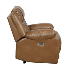 Huron Brown Power Reclining Chair With Led And Charging Ports - Ornate Home