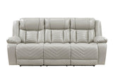 Huron Gray Power Double Reclining Sofa - Ornate Home