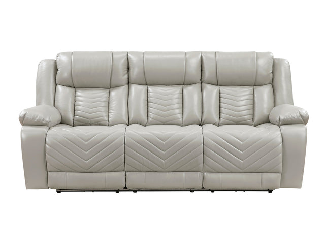 Huron Gray Power Double Reclining Sofa - Ornate Home