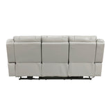 Huron Gray Power Double Reclining Sofa - Ornate Home