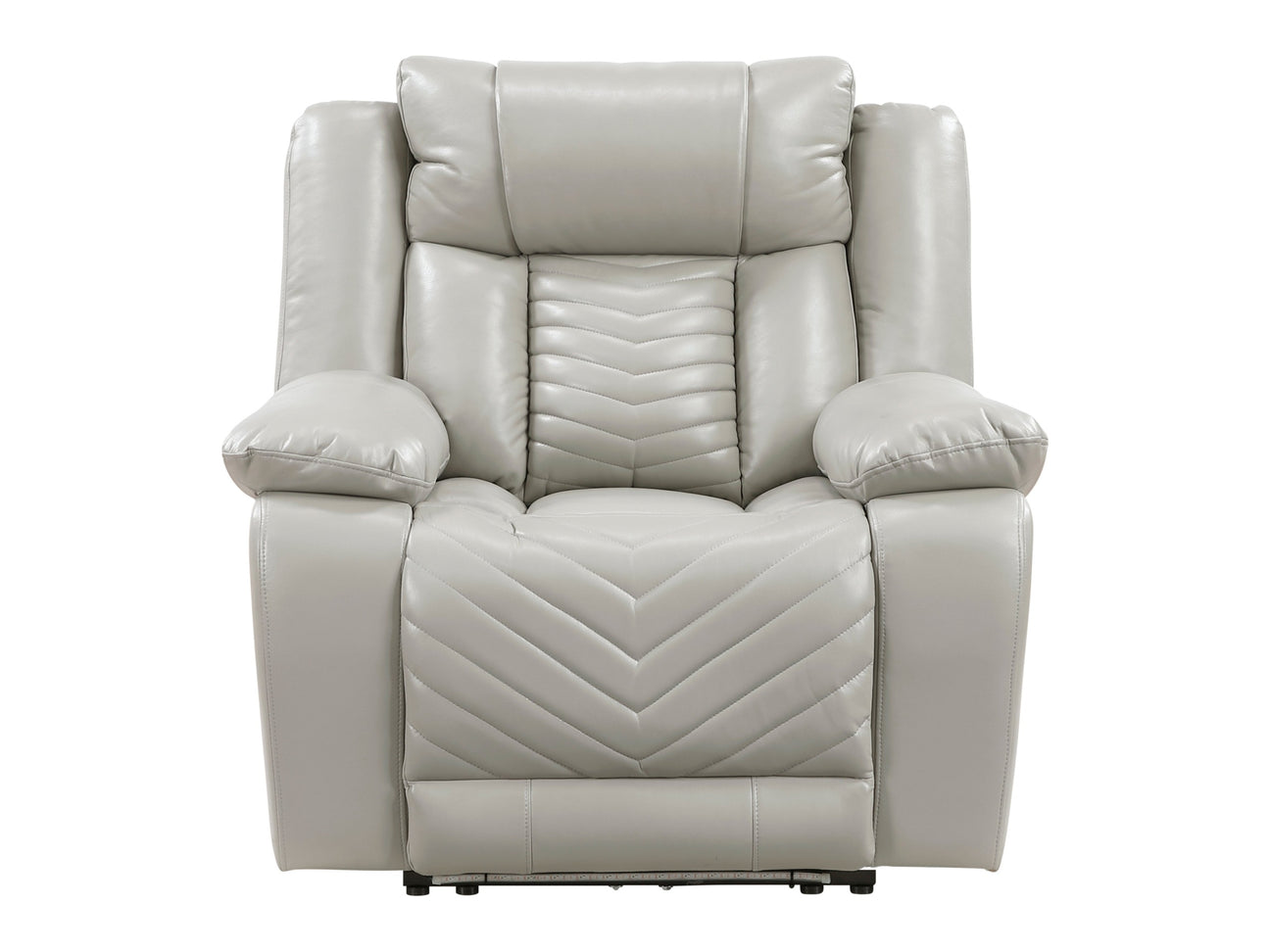 Huron Gray Power Reclining Chair - Ornate Home