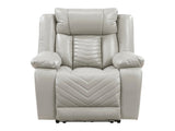 Huron Gray Power Reclining Chair - Ornate Home