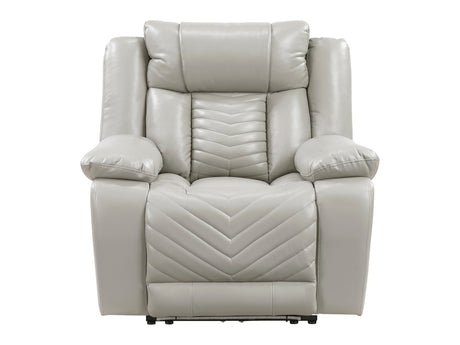 Huron Gray Power Reclining Chair - Ornate Home