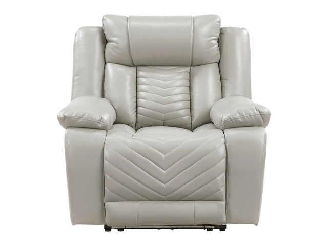 Huron Gray Power Reclining Chair - Ornate Home