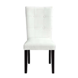 Hussein White/Black Side Chair (Set of 2) - Ornate Home