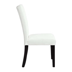Hussein White/Black Side Chair (Set of 2) - Ornate Home