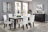 Hussein White/Black Side Chair (Set of 2) - Ornate Home
