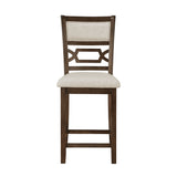 Hutchinson Dark Brown/Beige 5-Piece Pack Counter Height Set - Ornate Home